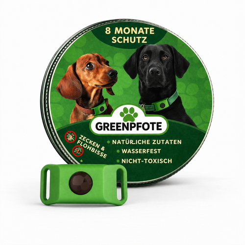 Greenpfote - 8 Months Natural Anti-Flea and Tick Tags for Dogs